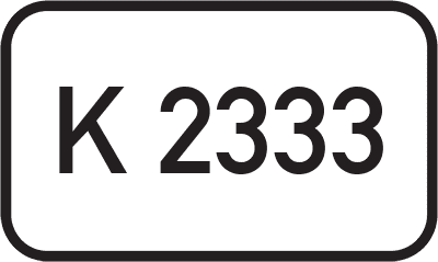 Straßenschild Kreisstraße K 2333