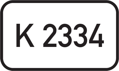 Straßenschild Kreisstraße K 2334