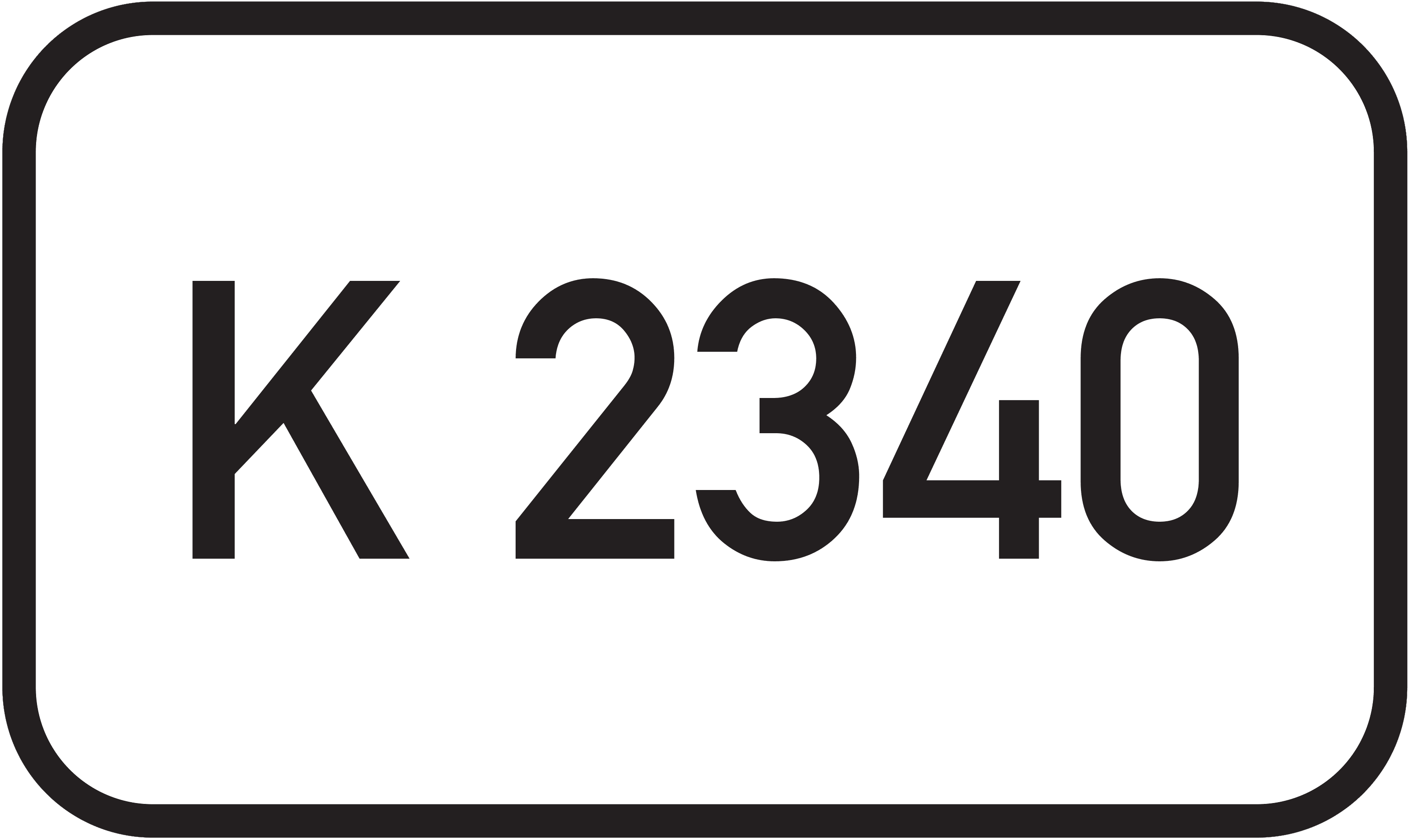 Straßenschild Kreisstraße K 2340