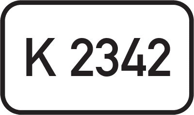 Straßenschild Kreisstraße K 2342