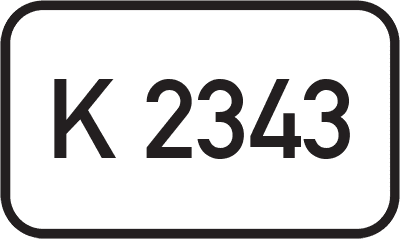 Straßenschild Kreisstraße K 2343