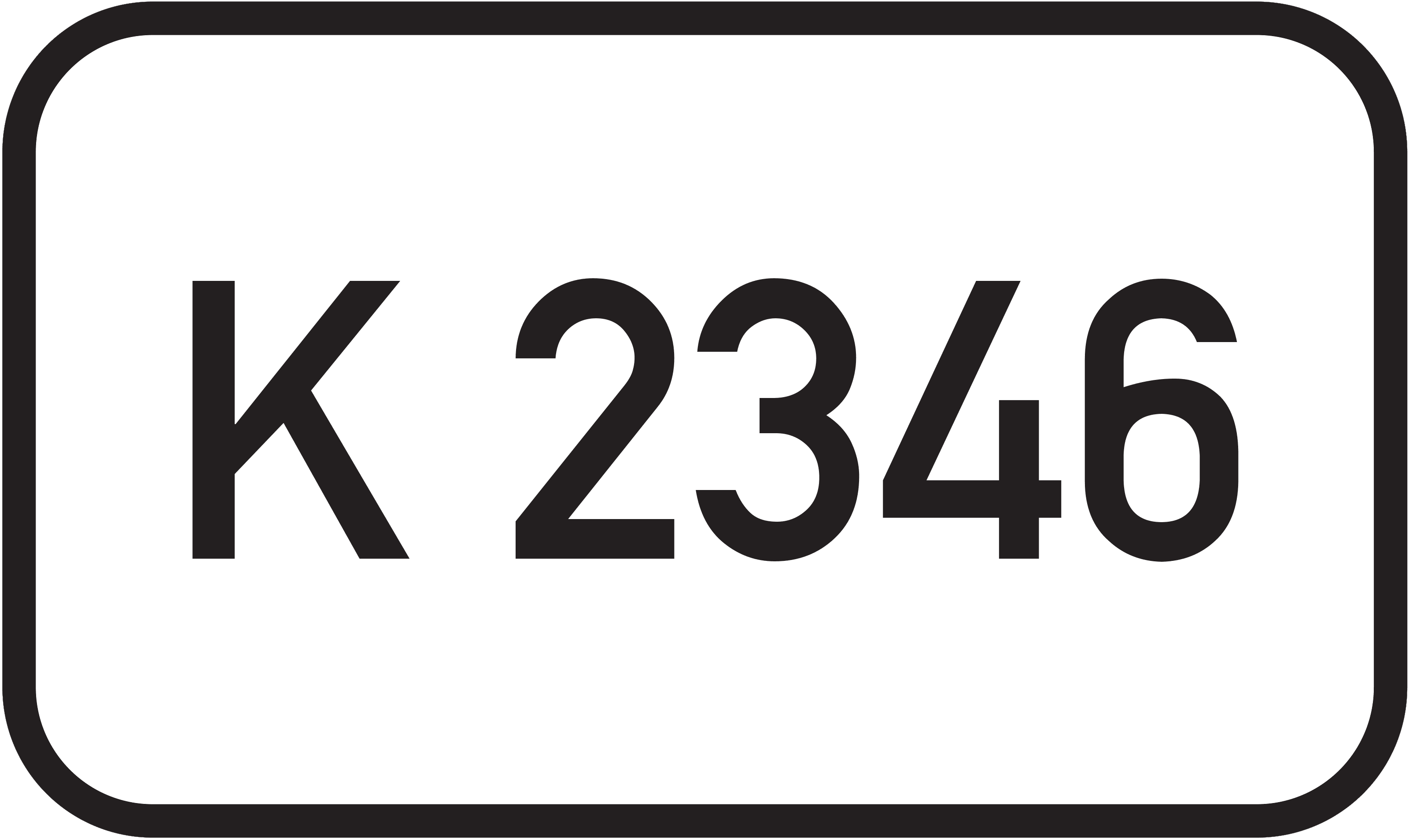 Straßenschild Kreisstraße K 2346
