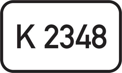 Straßenschild Kreisstraße K 2348