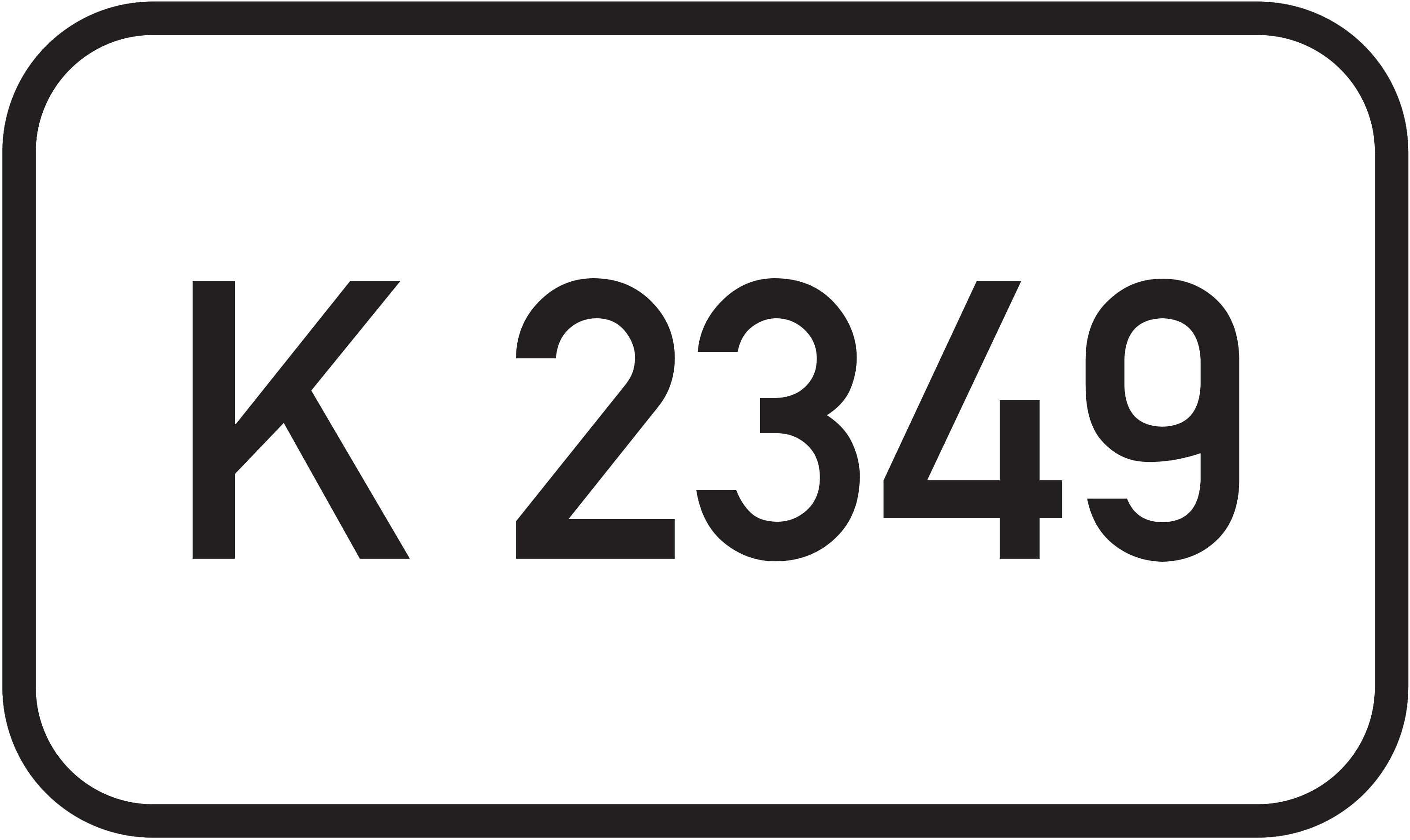 Straßenschild Kreisstraße K 2349