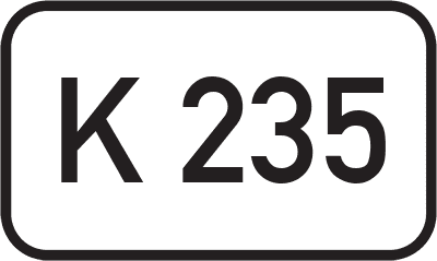 Straßenschild Kreisstraße K 235