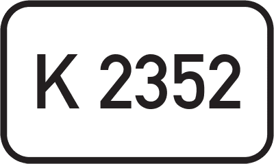 Straßenschild Kreisstraße K 2352