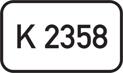 Straßenschild Kreisstraße K 2358
