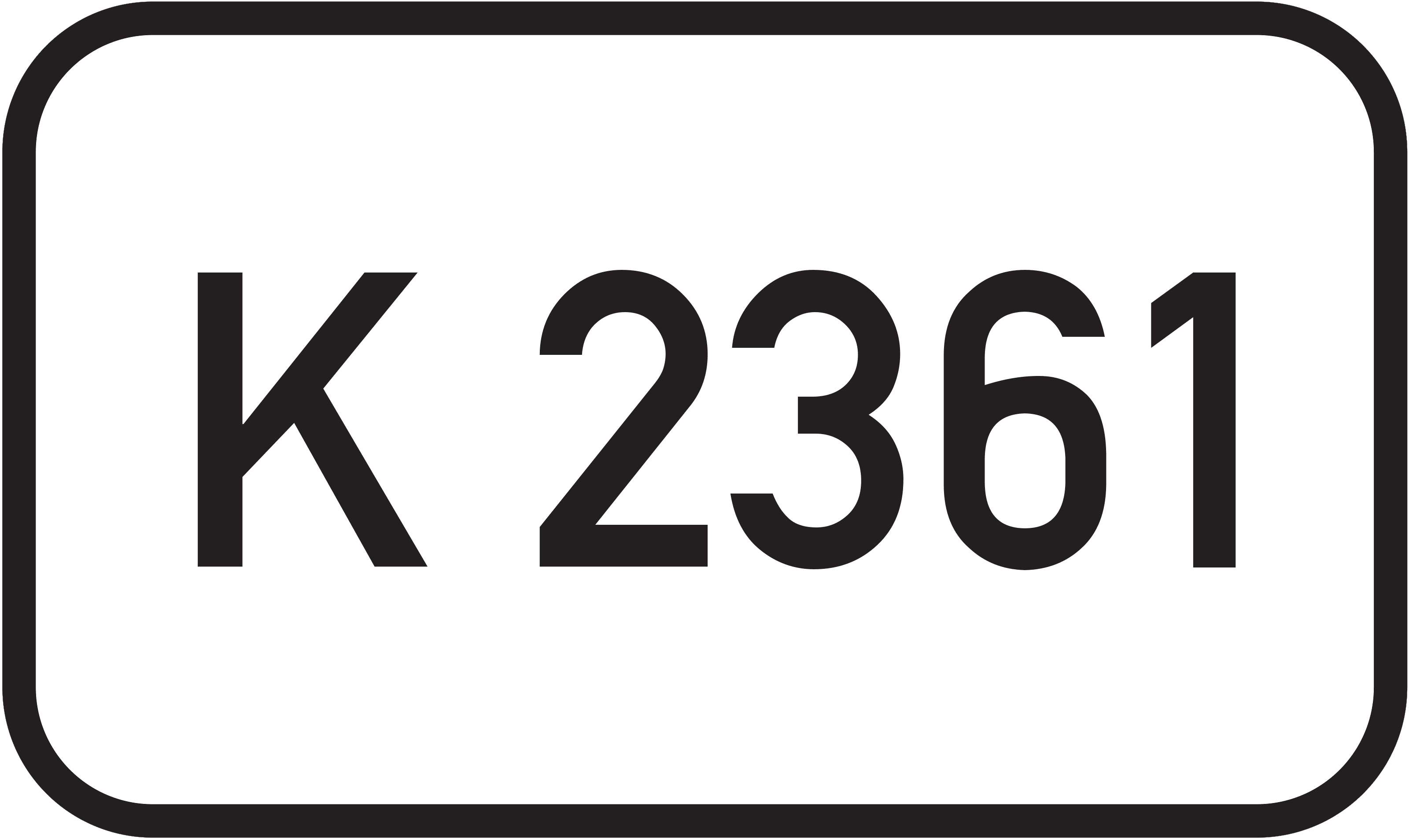Straßenschild Kreisstraße K 2361