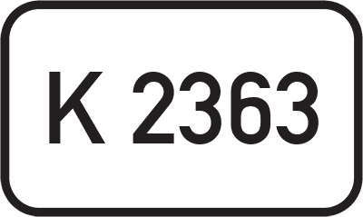 Straßenschild Kreisstraße K 2363