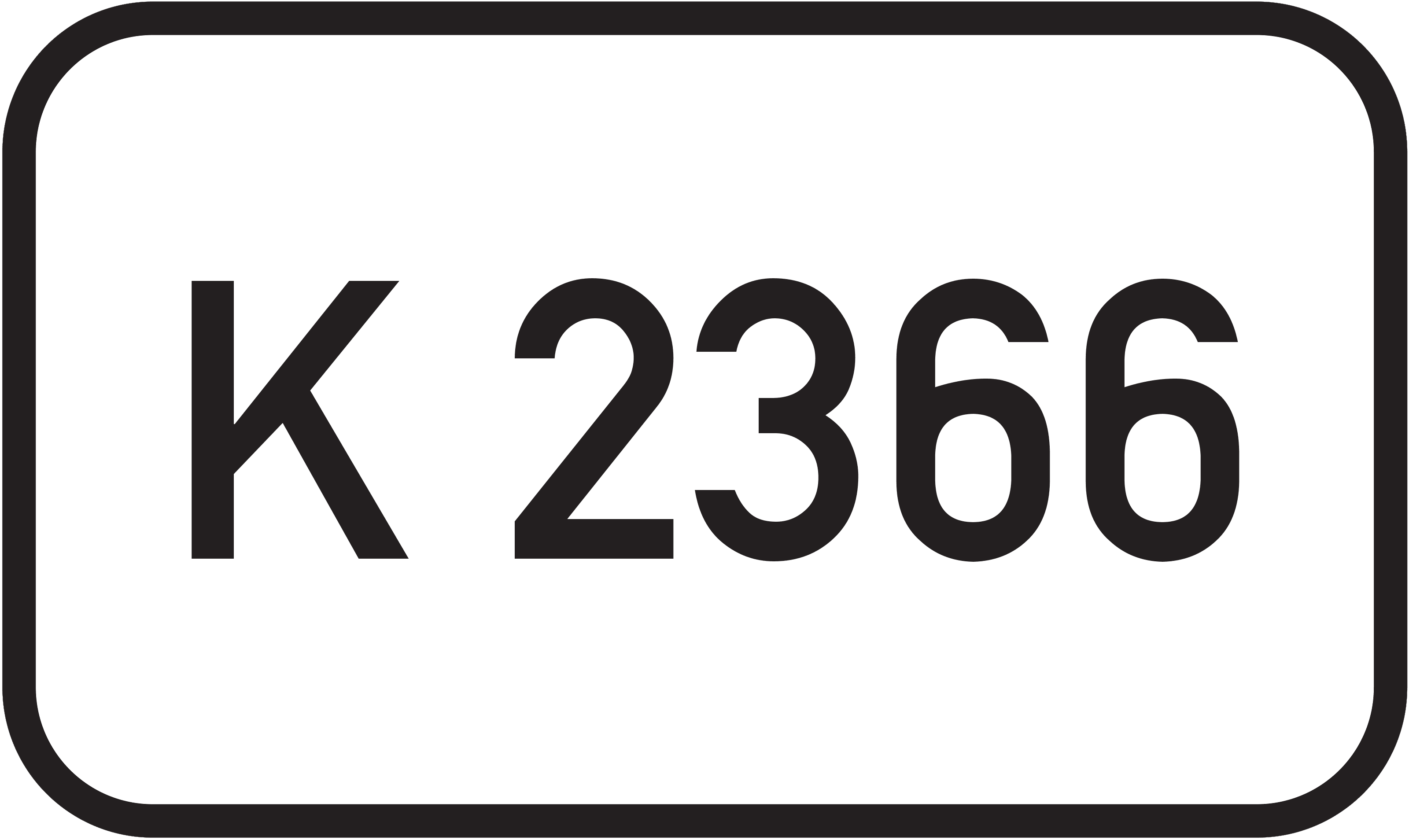 Straßenschild Kreisstraße K 2366