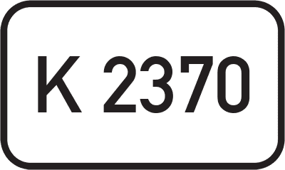 Straßenschild Kreisstraße K 2370