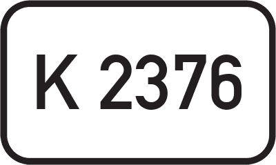 Straßenschild Kreisstraße K 2376