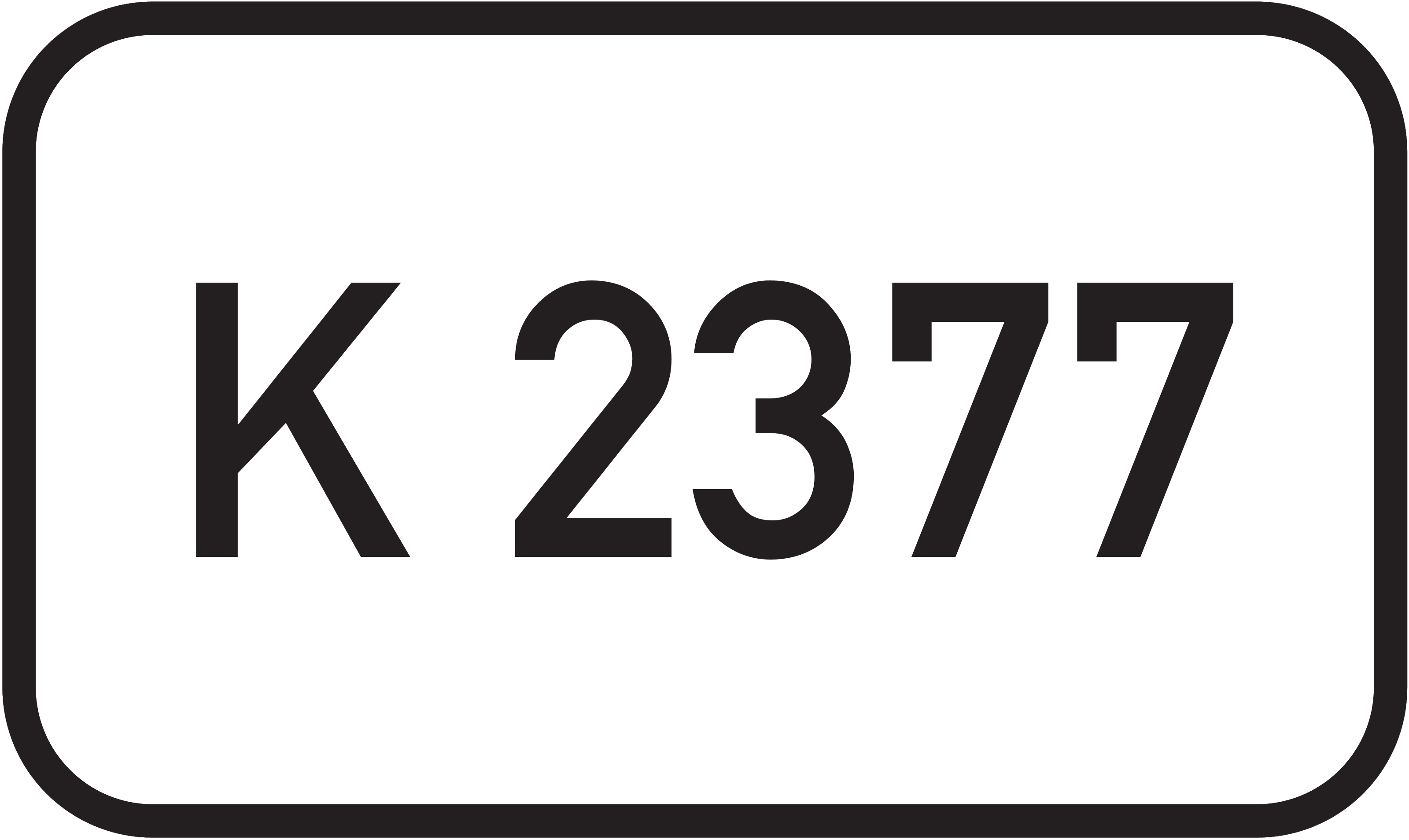Straßenschild Kreisstraße K 2377