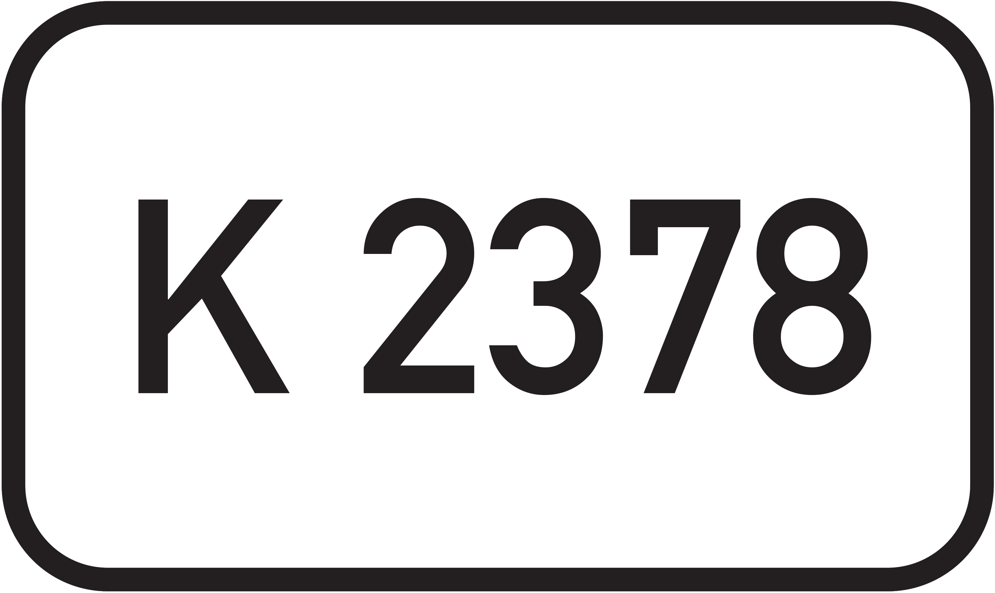Straßenschild Kreisstraße K 2378