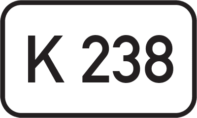 Straßenschild Kreisstraße K 238