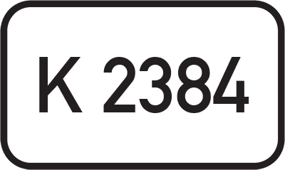 Straßenschild Kreisstraße K 2384