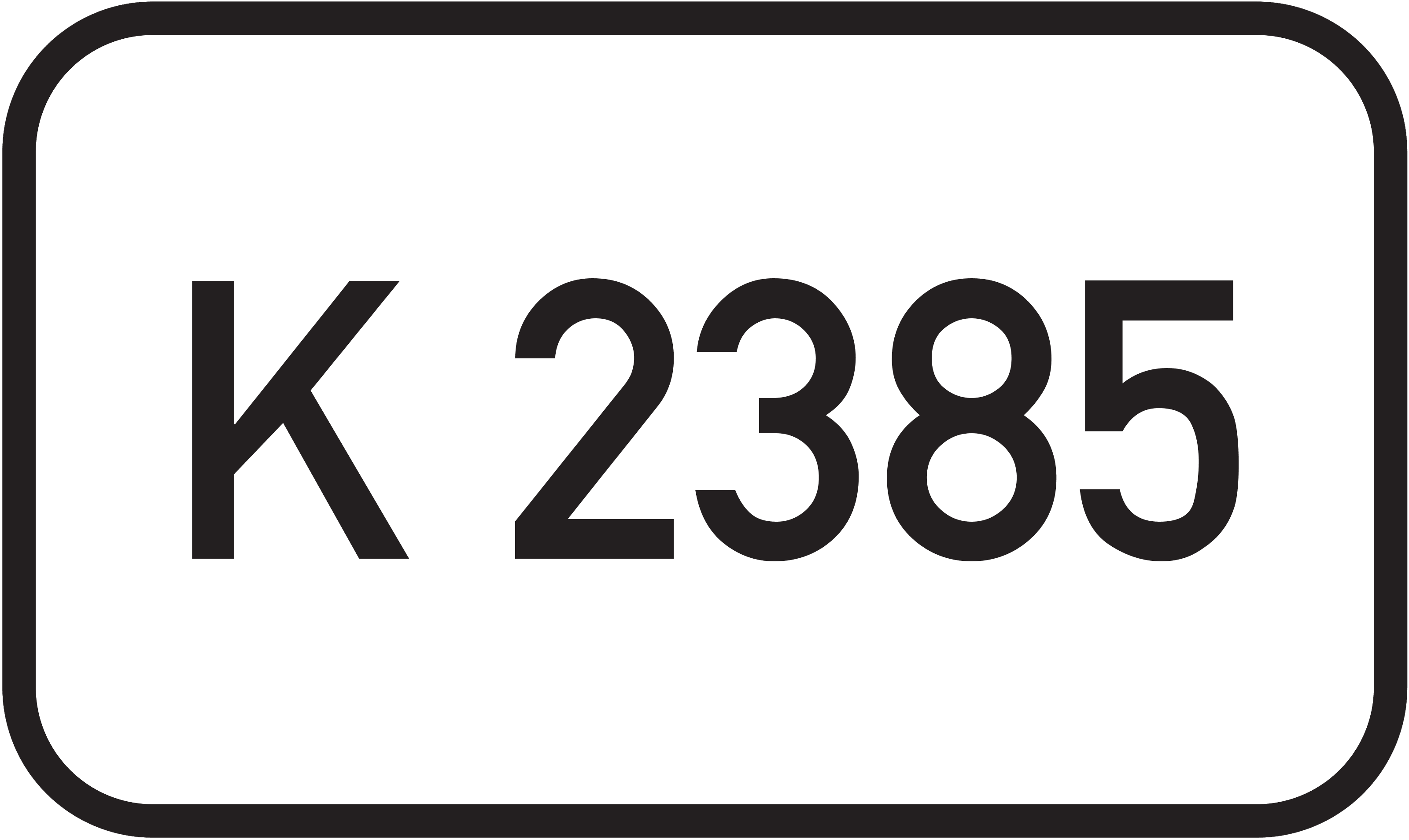 Straßenschild Kreisstraße K 2385