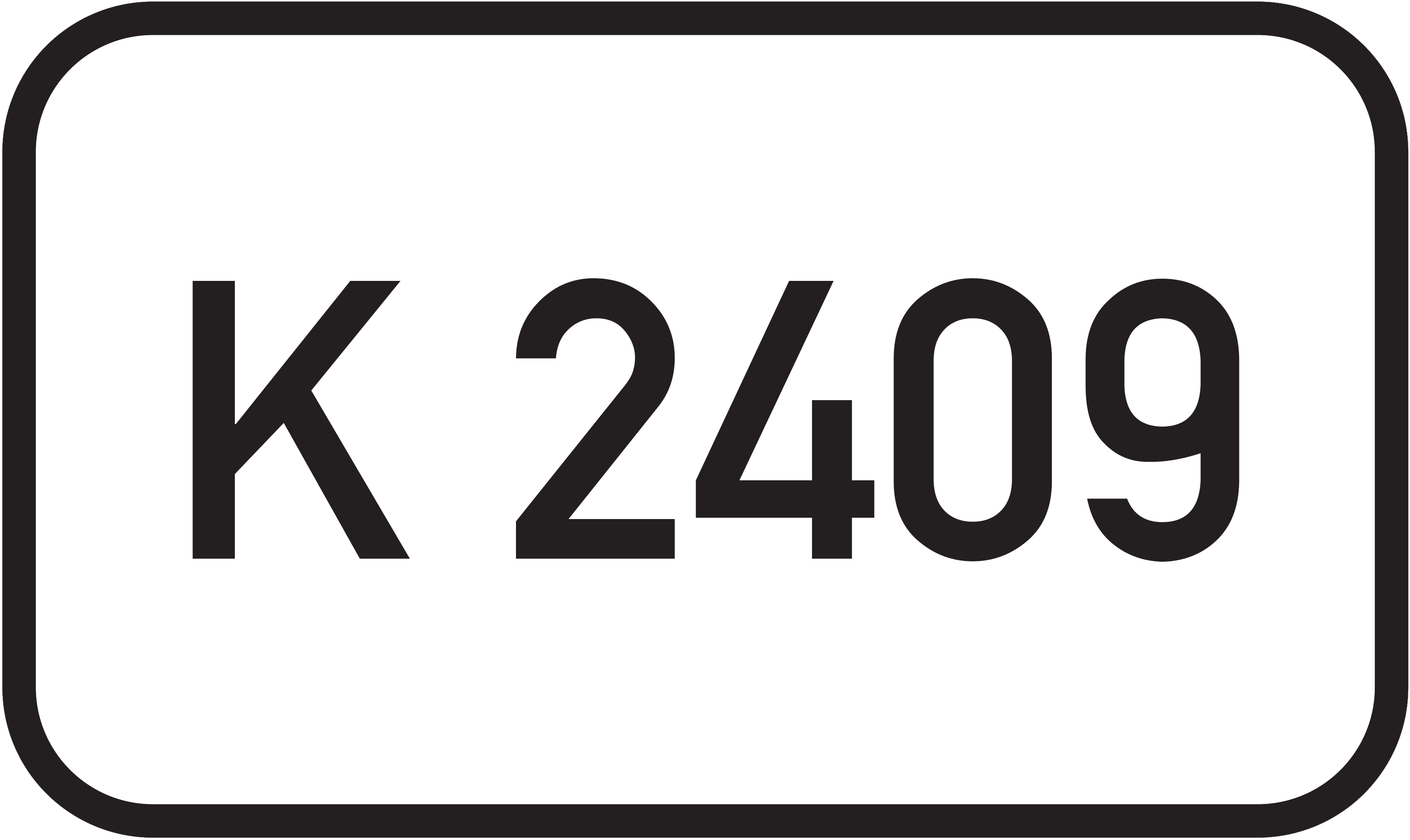 Straßenschild Kreisstraße K 2409