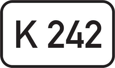 Straßenschild Kreisstraße K 242