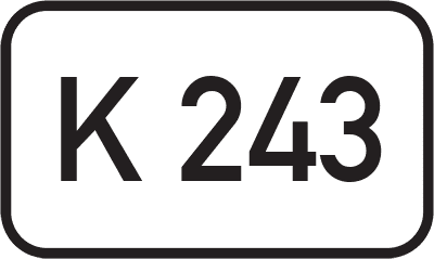 Straßenschild Kreisstraße K 243