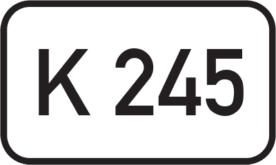 Straßenschild Kreisstraße K 245