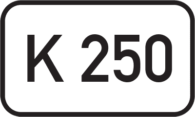 Straßenschild Kreisstraße K 250