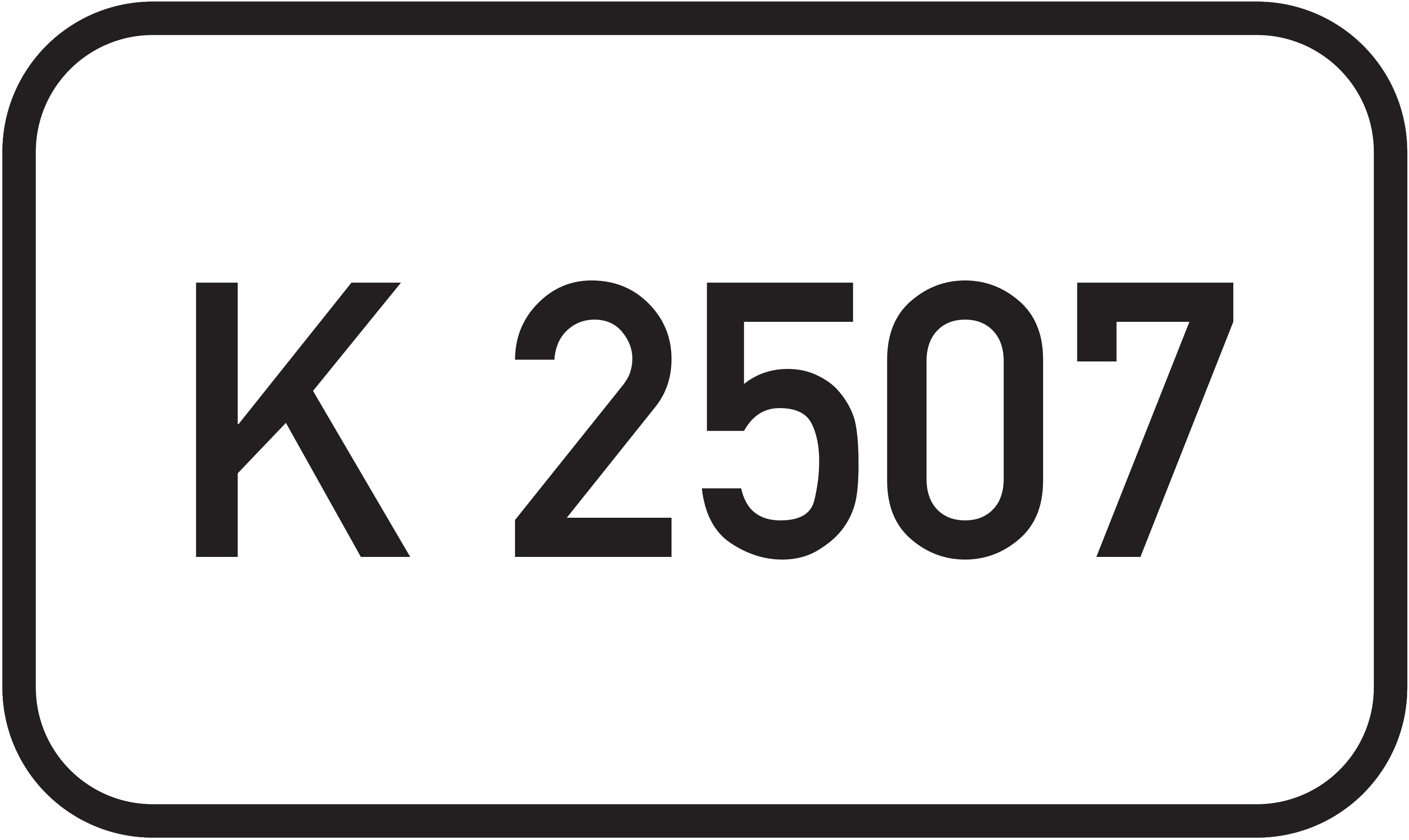 Straßenschild Kreisstraße K 2507