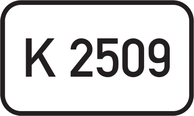 Straßenschild Kreisstraße K 2509