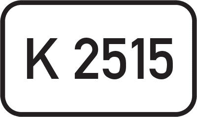 Straßenschild Kreisstraße K 2515
