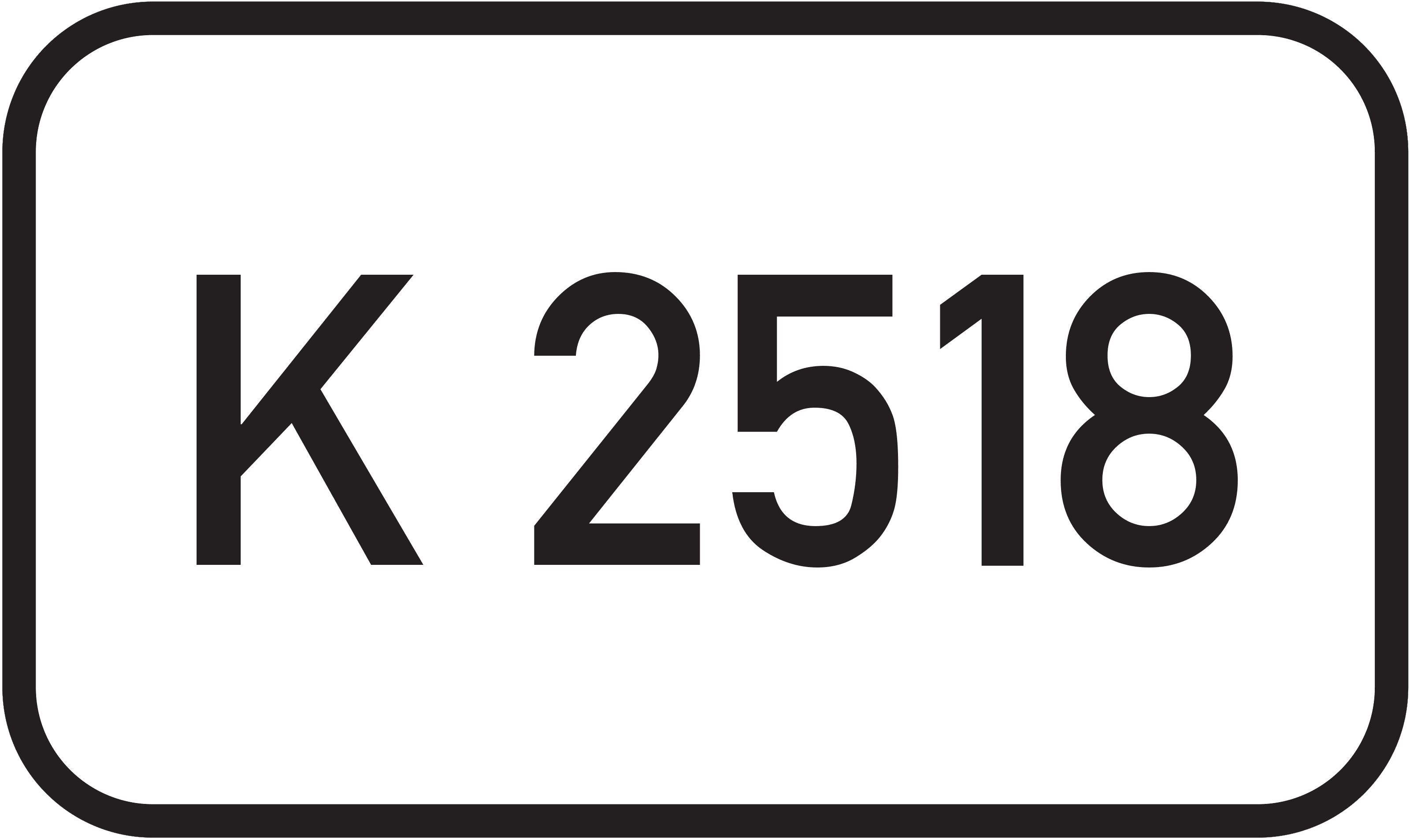 Straßenschild Kreisstraße K 2518