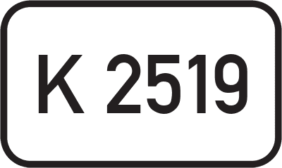 Straßenschild Kreisstraße K 2519