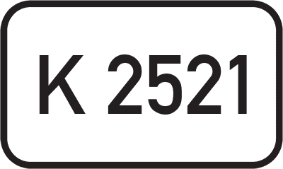 Straßenschild Kreisstraße K 2521