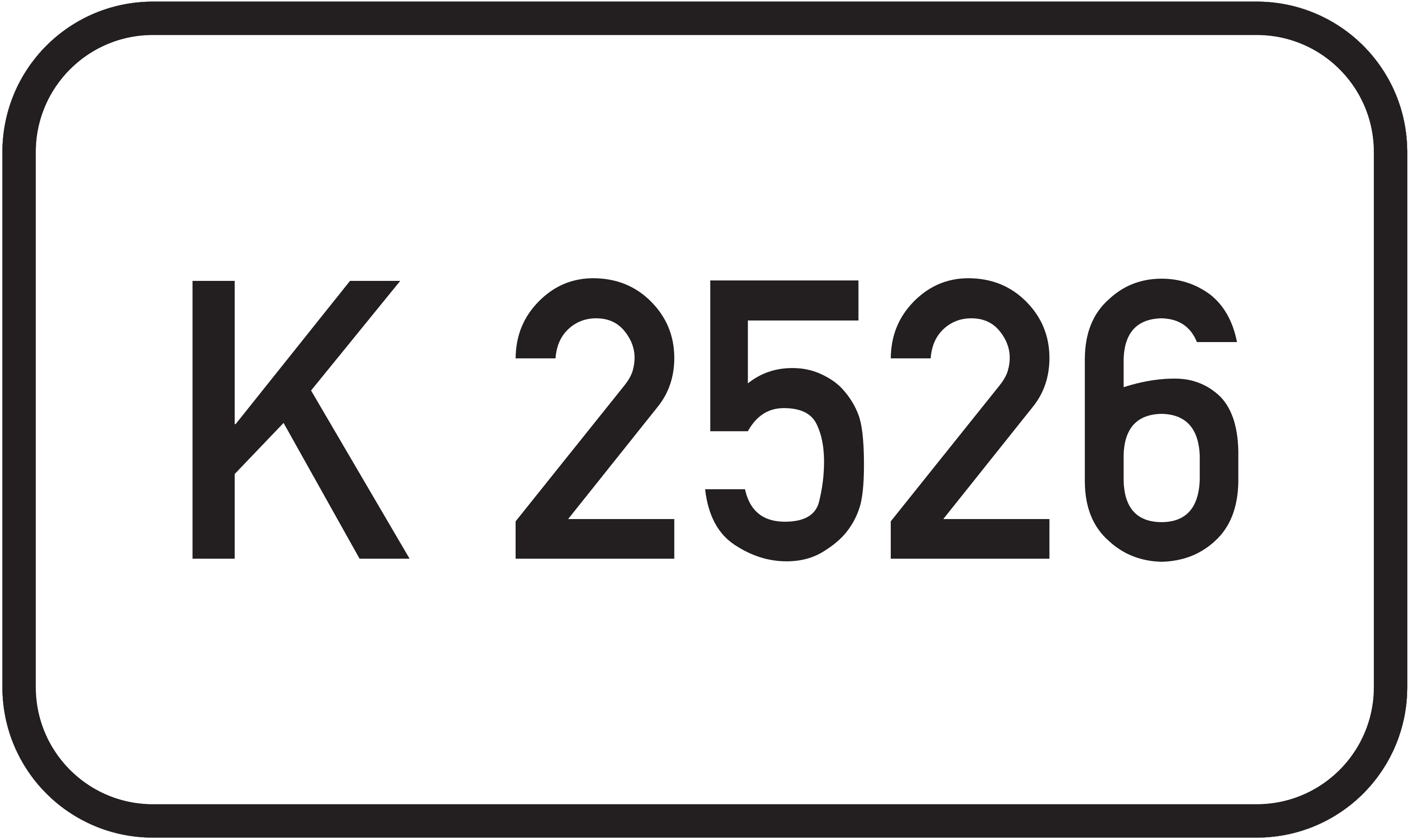Straßenschild Kreisstraße K 2526