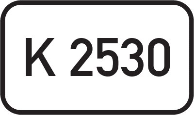 Straßenschild Kreisstraße K 2530