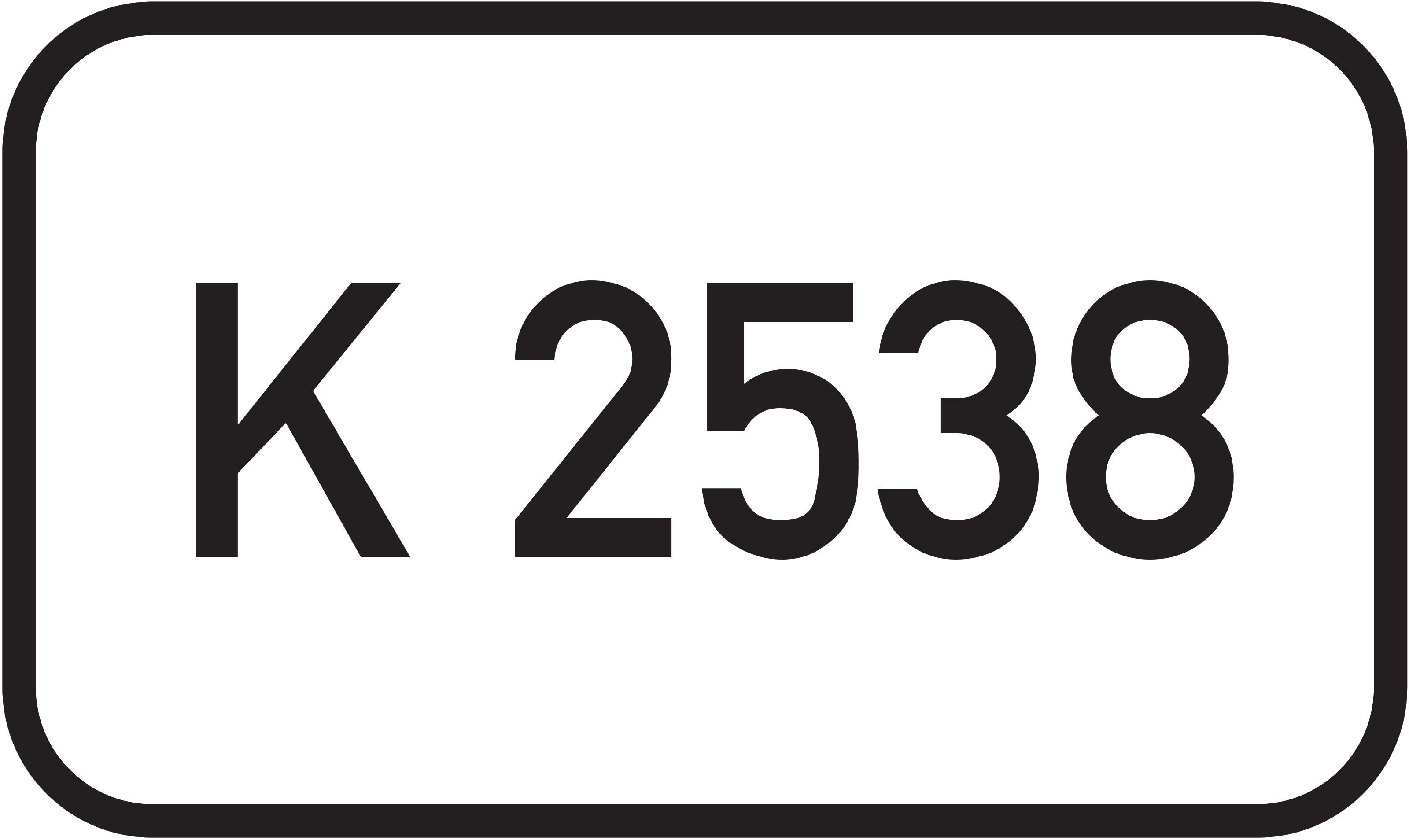 Straßenschild Kreisstraße K 2538