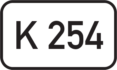 Straßenschild Kreisstraße K 254