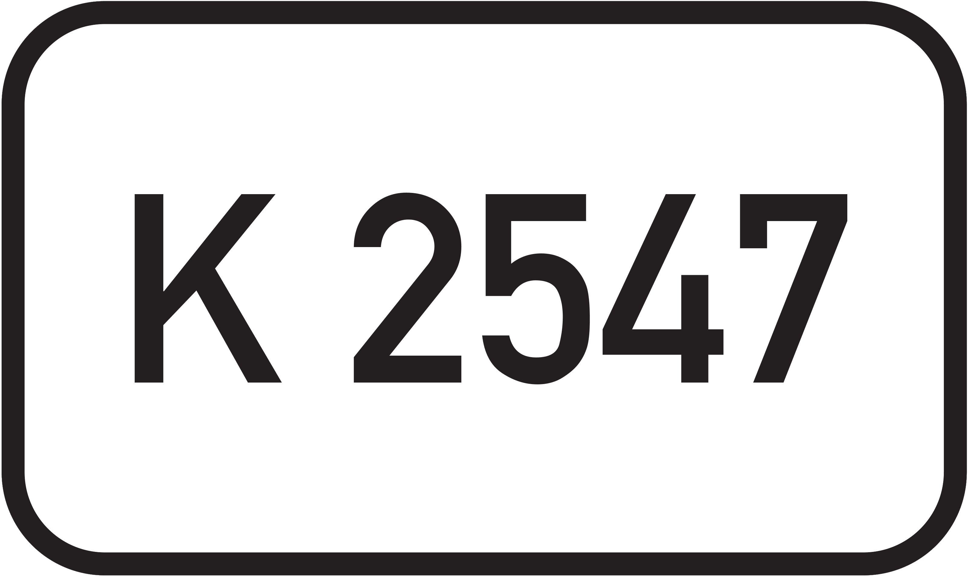 Straßenschild Kreisstraße K 2547