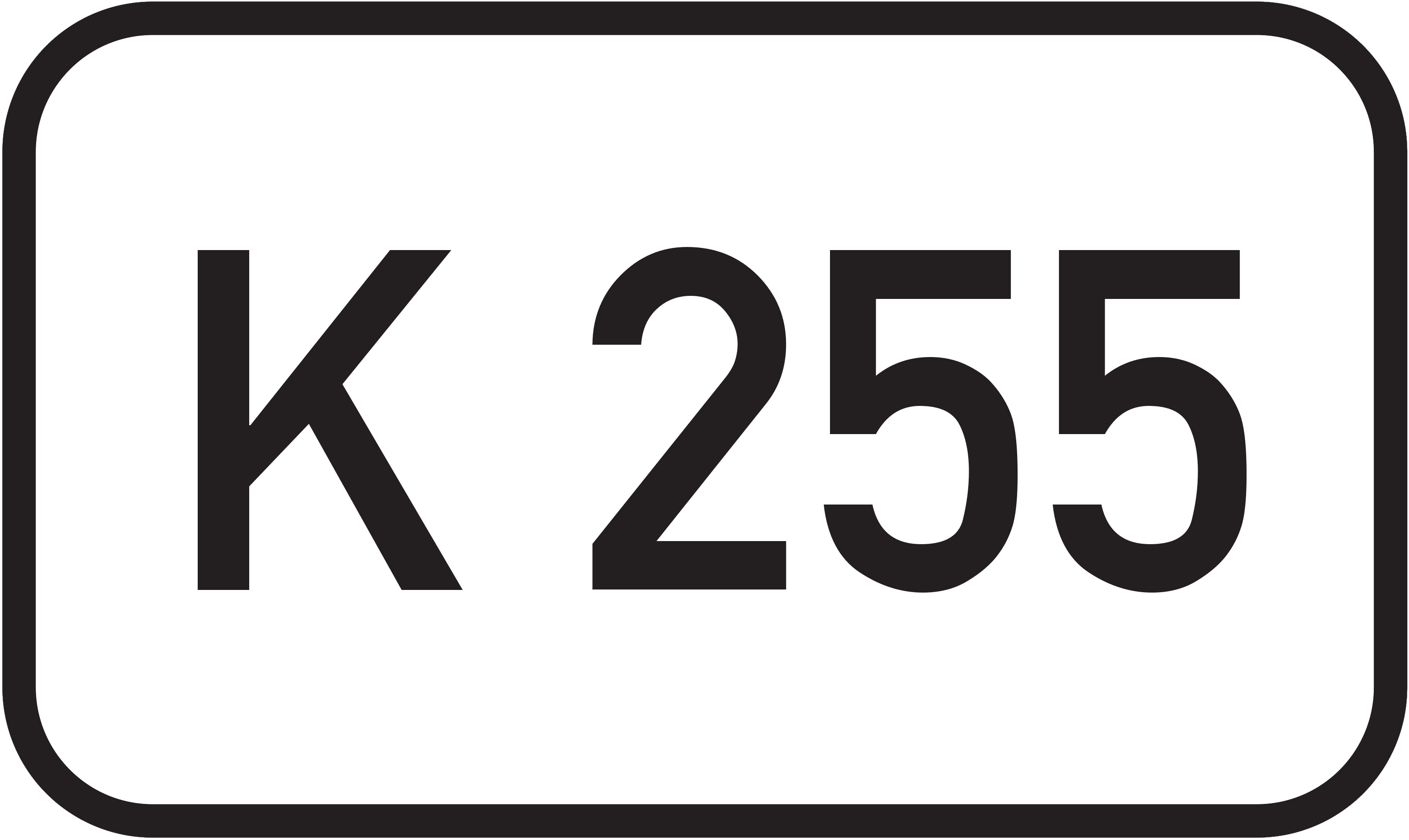 Straßenschild Kreisstraße K 255