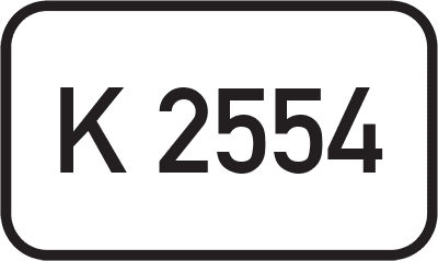 Straßenschild Kreisstraße K 2554