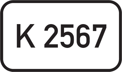 Straßenschild Kreisstraße K 2567