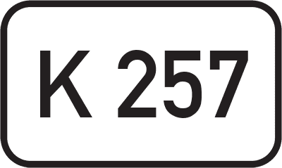 Straßenschild Kreisstraße K 257