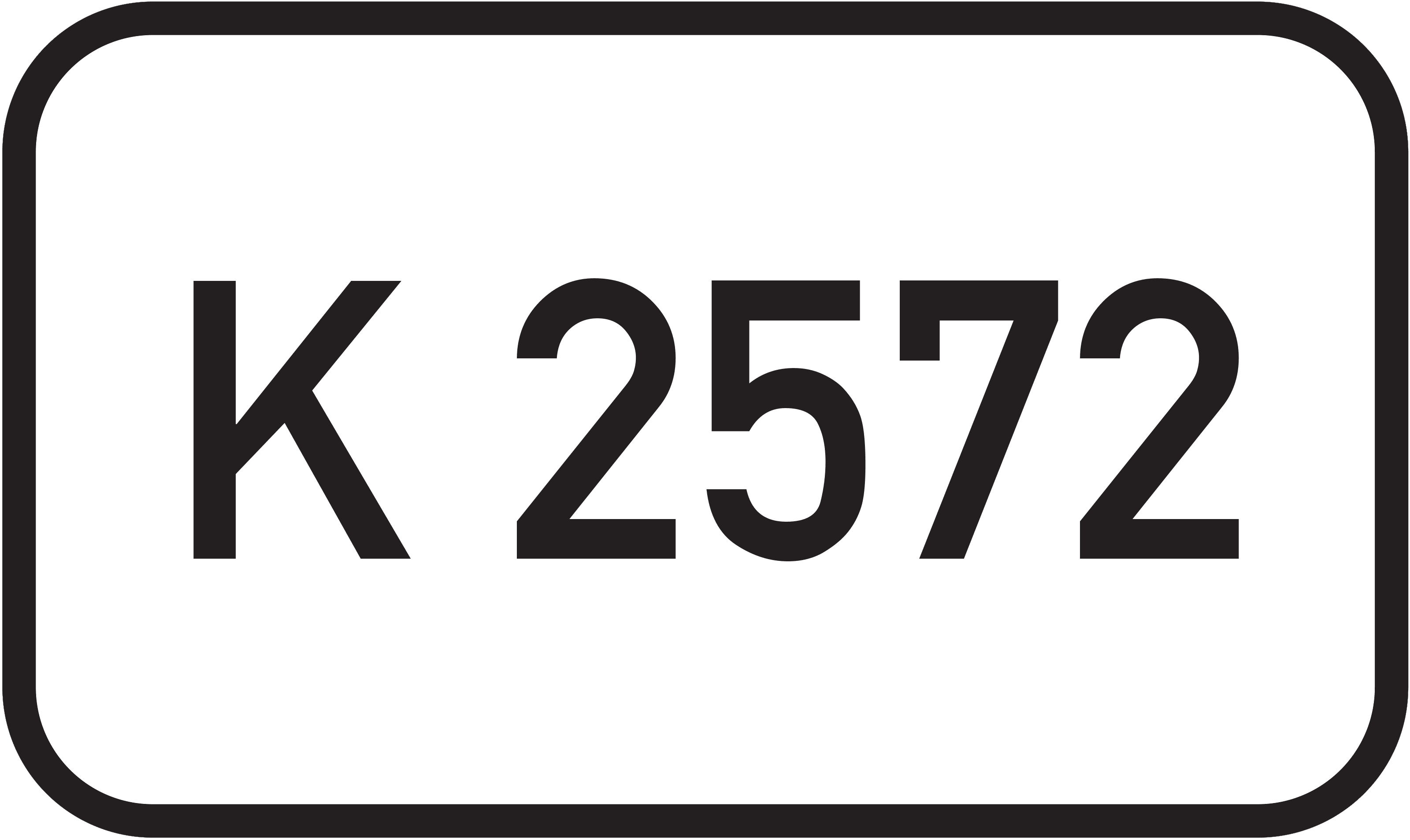 Straßenschild Kreisstraße K 2572