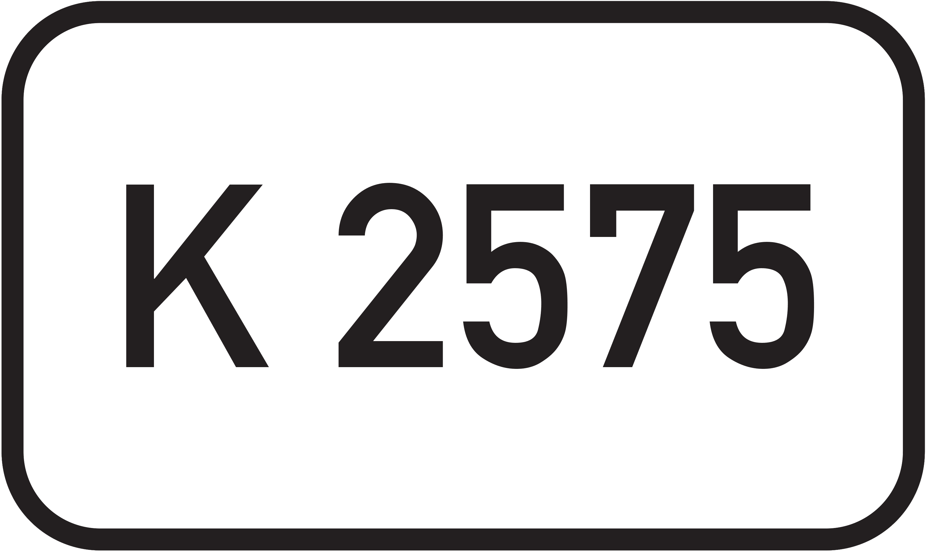 Straßenschild Kreisstraße K 2575
