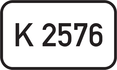 Straßenschild Kreisstraße K 2576