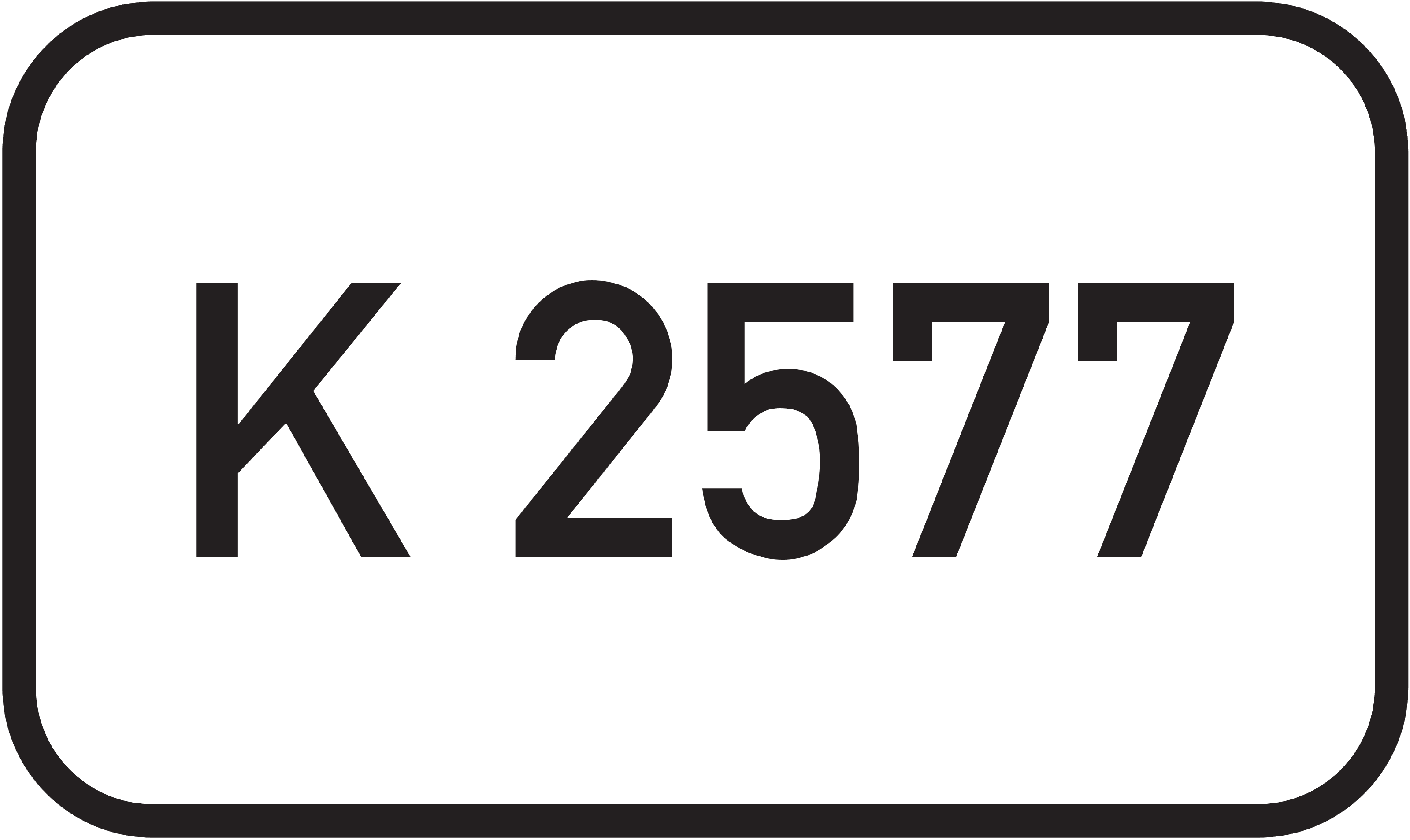 Straßenschild Kreisstraße K 2577