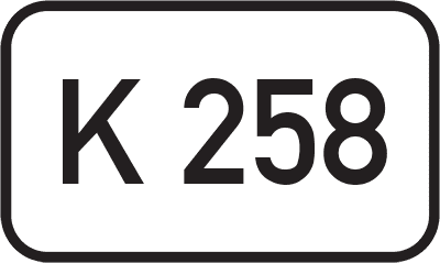Straßenschild Kreisstraße K 258