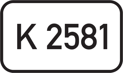 Straßenschild Kreisstraße K 2581