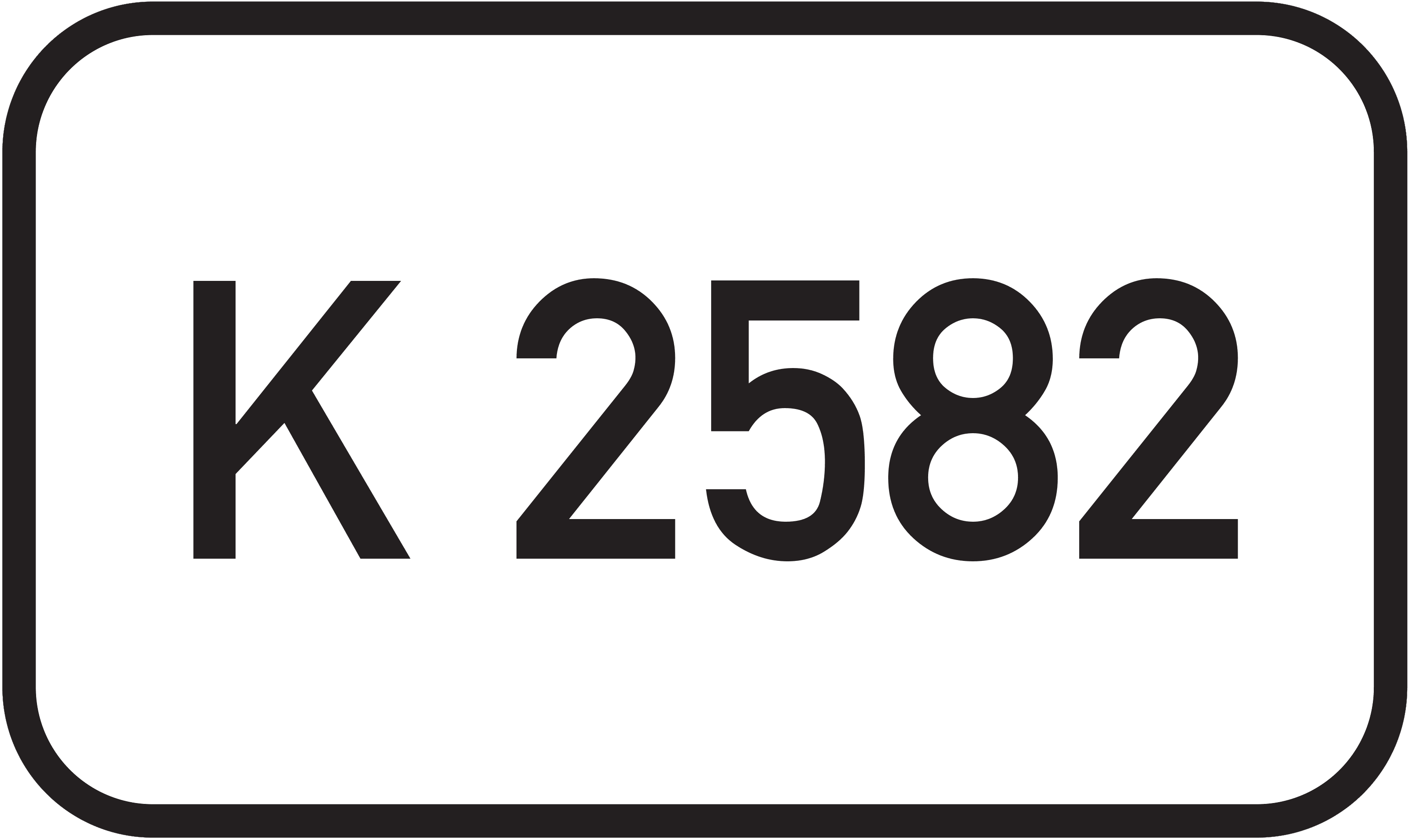 Straßenschild Kreisstraße K 2582