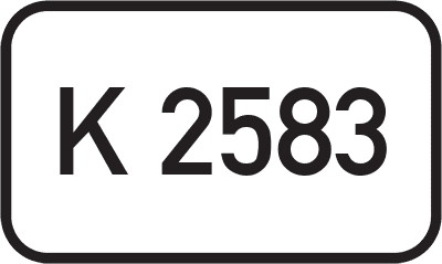 Straßenschild Kreisstraße K 2583