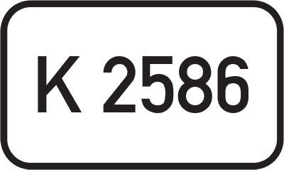 Straßenschild Kreisstraße K 2586